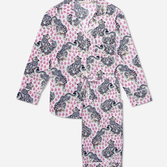 Anthropologie Printfresh pajamas set Tiger Queen. Sz Small New with tags - Picture 10 of 11